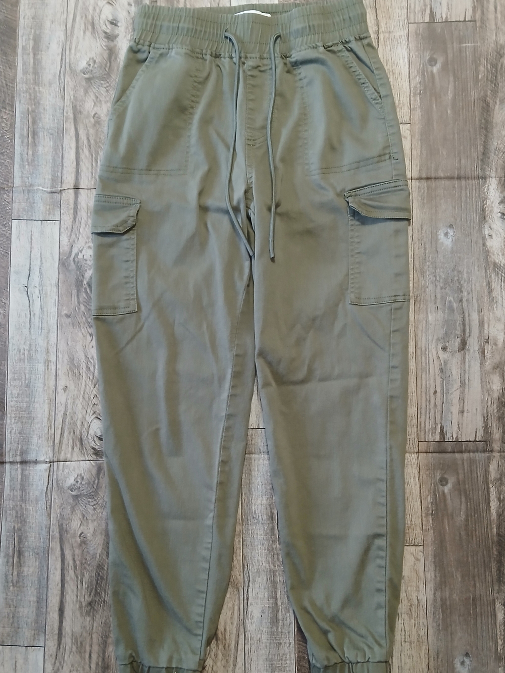 Telepatia Olive Green High Waisted Cargo Joggers Juniors Size 1/25